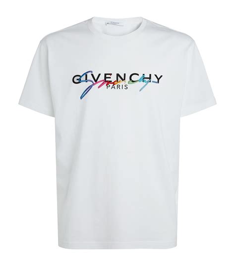 givenchy t shirt men white|givenchy signature t shirt.